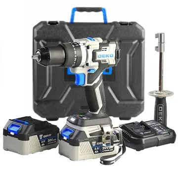 Parafusadeira Furadeira Impacto Brushless High Torque 1/2 pol 120Nm 2 Baterias 3Ah e Maleta DEKO-DKBL20XP01S4